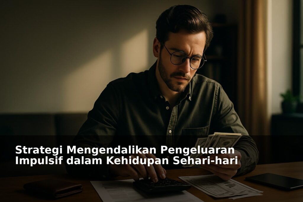 Ilustrasi seseorang mengelola keuangan dengan bijak untuk mengendalikan pengeluaran impulsif